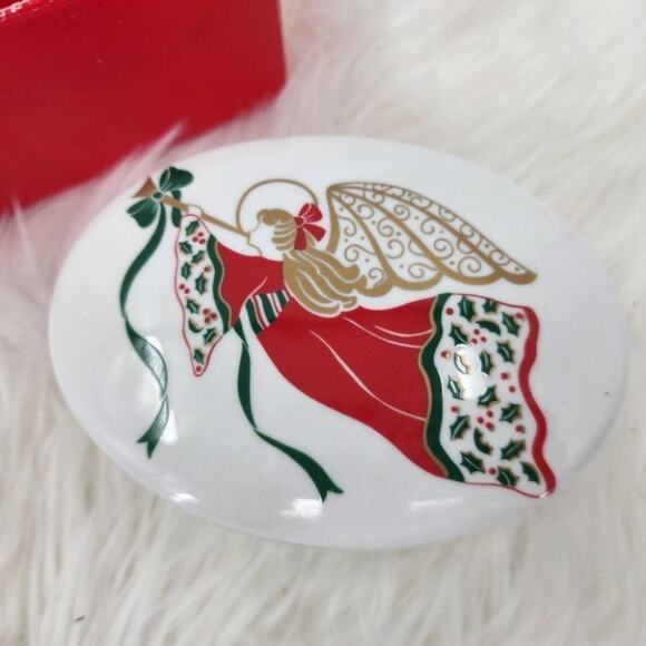 CHRISTOPHER STUART Angel Song Christmas Bone China Trinket Box - Picture 6 of 6